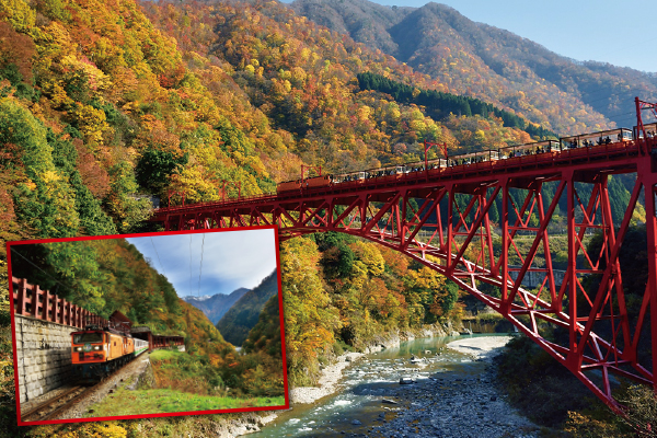 4872 日本一深いV字峡を走る！秋の黒部峡谷鉄道トロッコ電車と「美肌の湯」黒部・宇奈月温泉やまのは