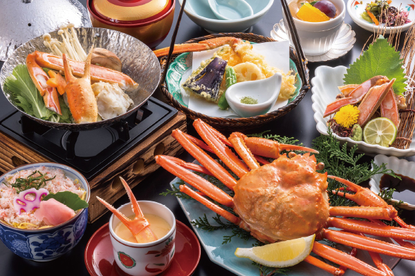 5910香住ガニ＆本ズワイガニ合計1,5杯付かにフルコース＆天然露天風呂ご入浴