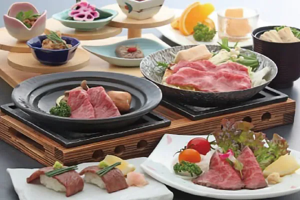 4868 特選近江牛ランチと近江八幡街並み