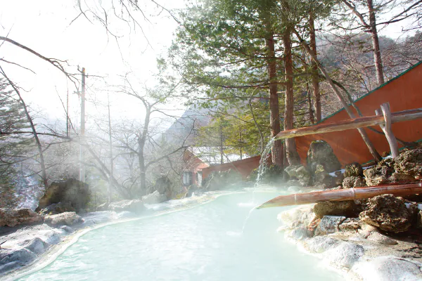 5958源泉かけ流しの乳白色の秘湯「白骨温泉」