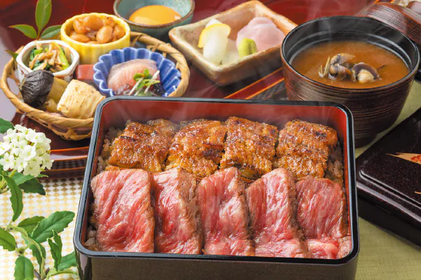 1839炭火近江うな牛御膳と瀬田川リバークルーズ